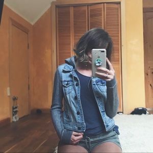 AE Hooded Jean Jacket